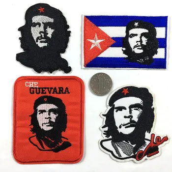 

1PCS Hero Cuban revolutionary leader Che Guevara head Patches Iron On Clothes Garment Appliques for Badge clothing Accessories