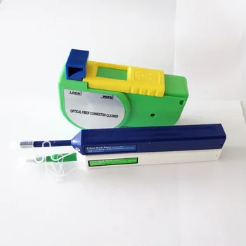 

Free Shipping Fiber Optic Cleaning Kit with LC/FC/SC/ST One Click End Face Cleaner Pen and Connector Cassette Cleaner Box
