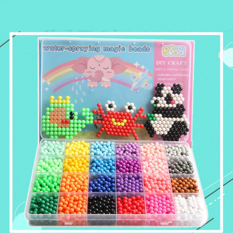 36 barvivo 5mm sada náplň korále puzzle broušené sklo DIY voda rozprašovací iluzionismus korále sada bál hry 3D ruční iluzionismus hraček pro děti