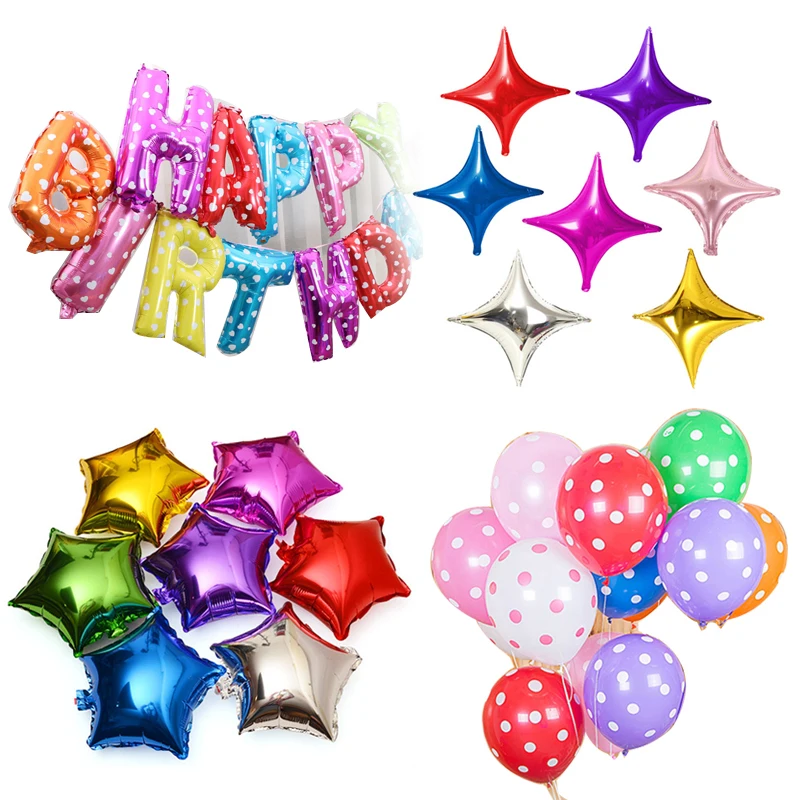 10, 12, 16 дюймов воздушный шар с днем рождения, воздушные шары с буквами, фольгированные воздушные шары, украшения, вечерние воздушные шары с гелием в форме пятиконечной звезды в форме сердца