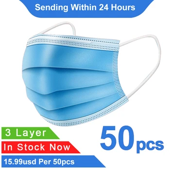 

In stock! Fast Delivery! High Quality Non Woven Disposable Face Mask 3 Layers Anti-Dust Face Masks Ear loop Mouth Mask