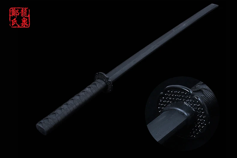 Katana LaidoHard wood 100cm Kendo Practice Sword Oak Decorative Bokken Samurai Red Black Color Brandon Swords