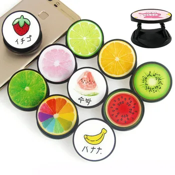 

Cute Lemon Fruits ABS Lazy Expanding Phone Stand and Grip Finger Ring Phone Bracket Foldable Phone Holder For Stand Holder