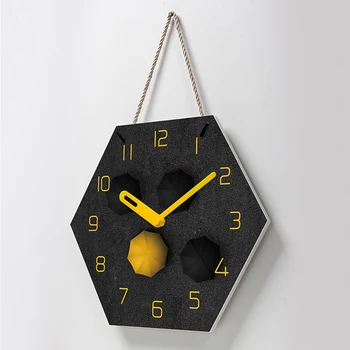 

Black Wall Clock Print Silent Wall Watch Exhibition Hall Decor Modern Restaurant Abstract Wall Art Decorative Clocks Wholesale