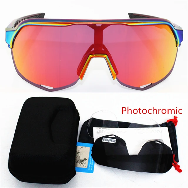 Photochromic  S3 3 Lens polarized Outdoor Sports Bicycle Sunglasses Gafas ciclismo MTB Cycling Glasses Eyewear Peter s2 8