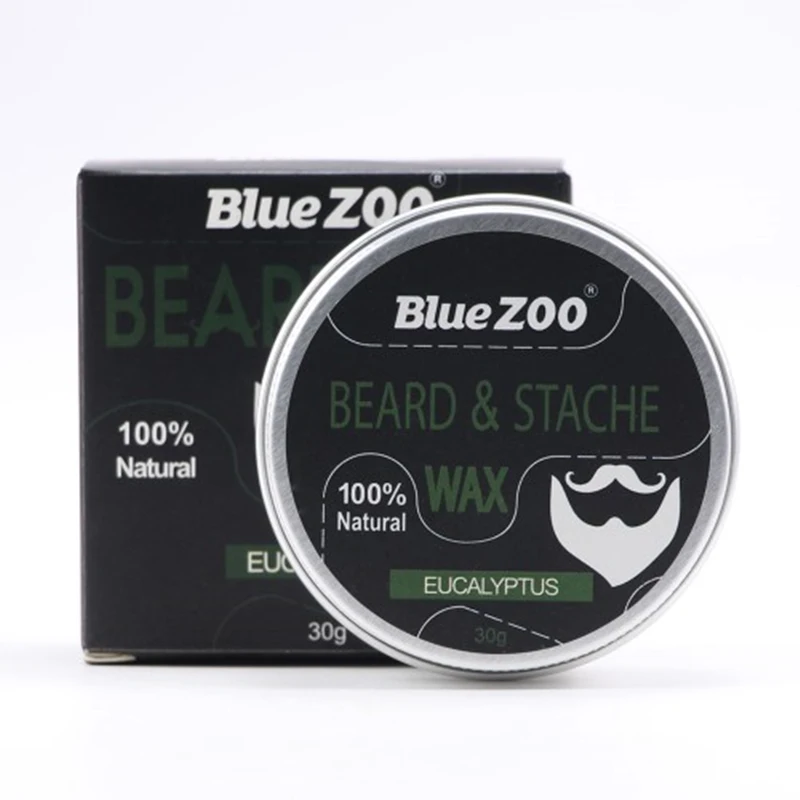 30g Eucalyptus Натуральное масло для укладки бороды, бальзам для бороды, восковой крем для усов, питательное масло для сглаживания бороды, масло для роста бороды для мужчин, набор для ухода за бородой - Цвет: 30g Eucalyptus
