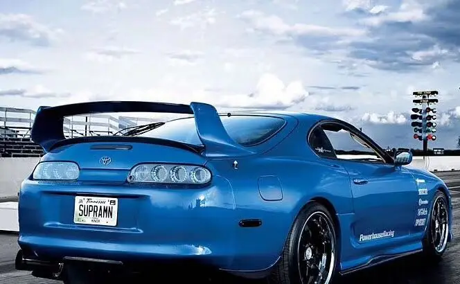 Автомобильный Стайлинг Supra углерода & FRP двумя кронштейнами задний спойлер