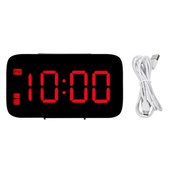 

Digital Alarm Clock,Adjustable Alarm Volume, Full Range Brightness Dimmer, LED Sn, USB Port for Charging