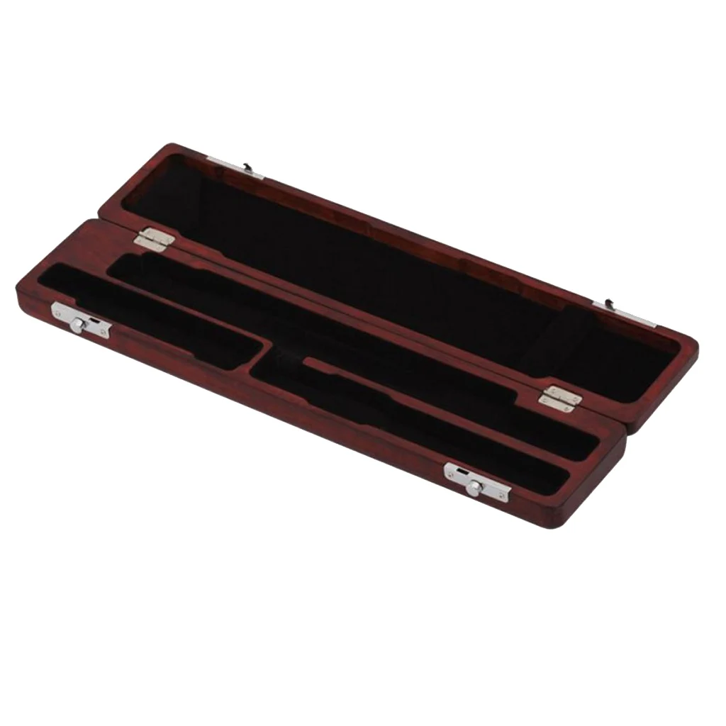 

Wooden Flute Hard Case 17 Holes Flute Protective Carry Case Shockproof, Brown