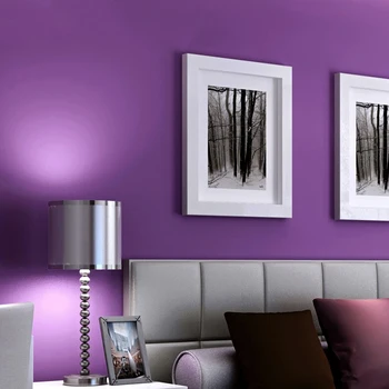 

Purple wallpaper violet modern minimalist pure pigment color bedroom living room dining room noble background wall paper
