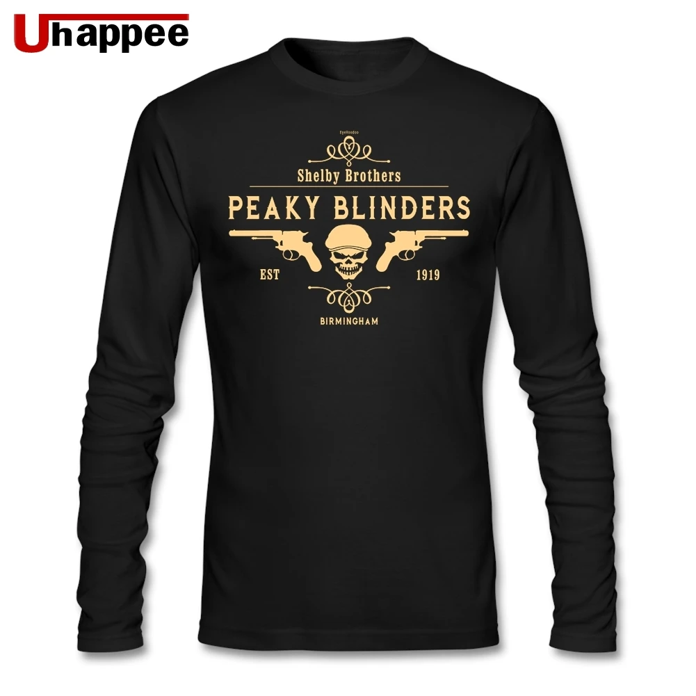 Мужские пики блиндерс Crewneck с длинным рукавом на заказ хлопок большой размер база