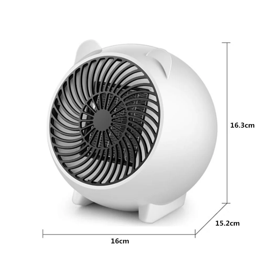 

Mini 250W Space Heater Portable Winter Warmer Fan Personal Electric Heater for Home Office Ceramic Small Heaters US/ EU Plug