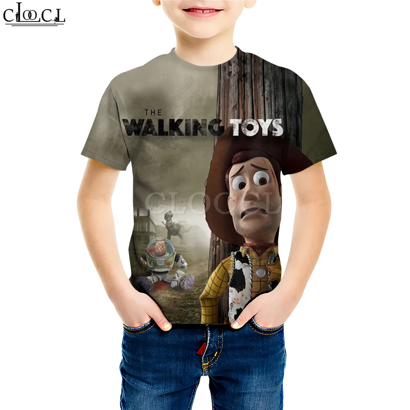 Kids T shirt 3 Футболки с аниме «История игрушек» для мальчиков и девочек, с 3D принтом, классические футболки с изображением шерифа Вуди форки, Забавные топы для малышей, повседневные пуловеры для детей - Цвет: Kids T shirt 3