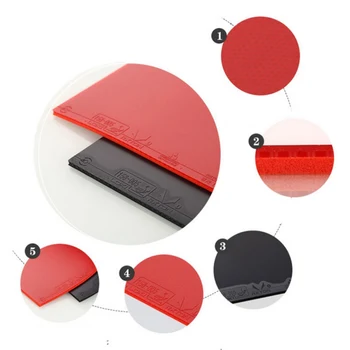 

1PC Original Red/Black Semi Sticky Table Tennis Rubber Hard Sponge Ping Pong Rubber Fast Attack Red Pingpong Rubber Accessory