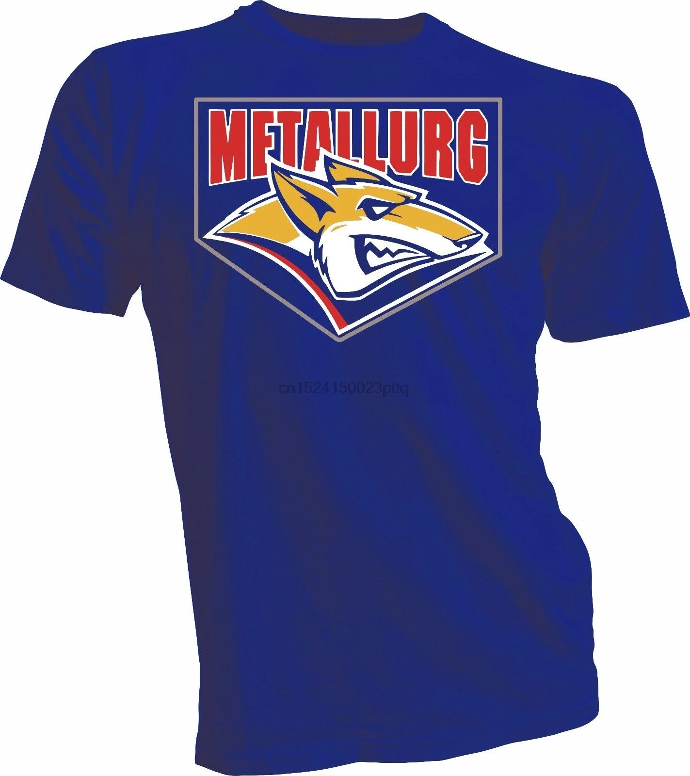 Metallurg Magnitogorsk KHL Russian Professional Hockey Dark Blue T-Shirt jersey Simple Casual Short Sleeve Shirt Tee |