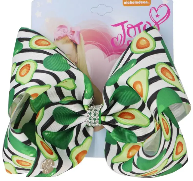 День Святого Патрика 8 ''Большие Детские бантики для волос с зажимом Cheer Bowknot шпилька ручной работы узор аксессуары для волос для девочек 12 шт./