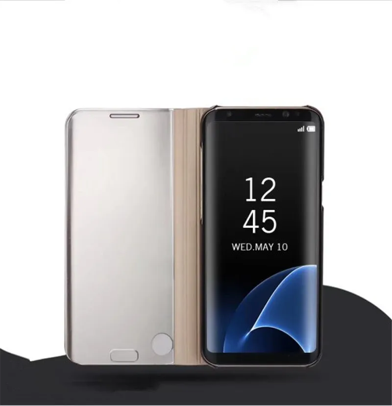 Для Samsung Galaxy J5 J7 Note 4 J5 J7 Core роскошный Флип Прозрачный вид зеркало окно кожаный флип стенд чехол