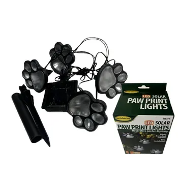 

Tv New Paw Print Lights Solar Bear Claw Lawn Lamp Solar Led Footprint Lamp Floor Lamp White Light Environmental Protection