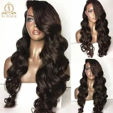HD прозрачный 360 кружевной передний парик al предварительно сорвал Детские волосы свободная волна HD 13x6 Человеческие волосы Remy Черный для женщин