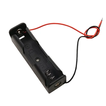 

A5-- 16850 Battery Case Storage Box Case Plastic Holder With Wire Leads 1 x 18650 Batteries Soldering