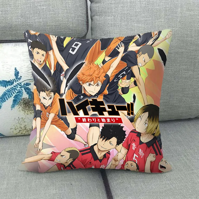 

45x45cm Anime Haikyuu!! Peach Skin Pillowcase Pillow Case Cover Home Decorative Cushion Seat Bedding Cushion Cover