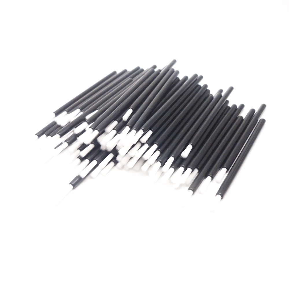 

Negemel 100 Pcs Disposable Makeup Lip Brushes Lipstick Lip Gloss Applicators with Soft Brush Head Cosmetic Lip Brush Wands