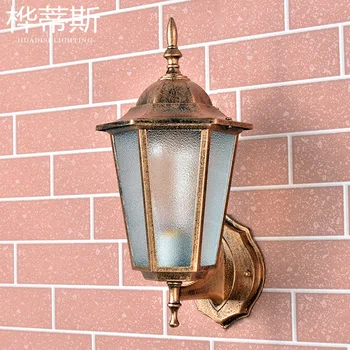 

European & American Style Waterproof Rust-proof Wall Lamp Garden Villa Living Room Balcony Doorway Corridor Wall Aluminum Ou