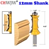CHWJW 1-2PCS 12mm Shank Miter Frame Molding Router Bit Line knife Door knife Tenon Cutter for Woodworking Tools ► Photo 3/3