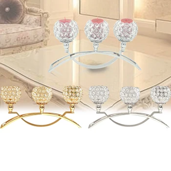

Home Bar Candle Holder Modern Accessories Candlestick Arch Bridge Shape Party Dinner Romantic Decoration Crystal Ball Tea Light