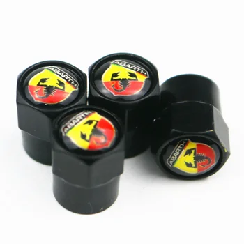 

4pcs Car Styling Valve Caps Case For Fiat Punto Abarth 500 Stilo Car-Styling Auto Tire Wheel Tyre Stem Air Covers Accessories