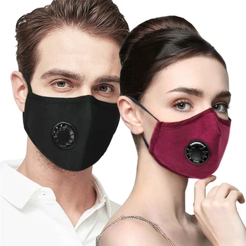 

PM2.5 Anti Cotton Haze Mask Breath Valve Anti-dust Mouth Mask Activated Carbon Filter Respirator Mouth-muffle Mask Face