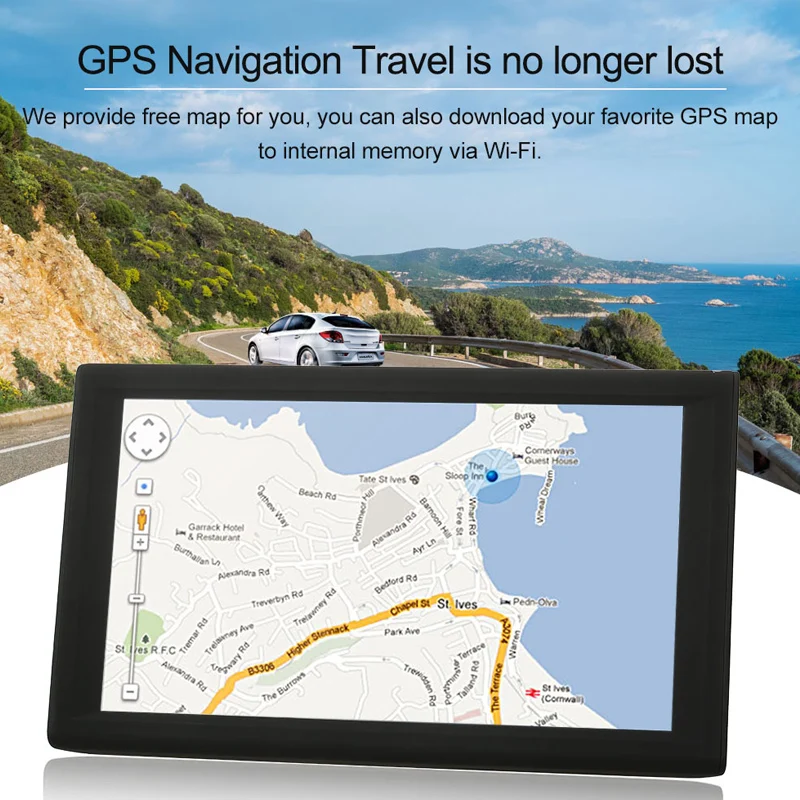 

Car GPS Navigator 9 Inch FM Radio 256MB 8GB HD Touching Screen Voice Reminds TD326
