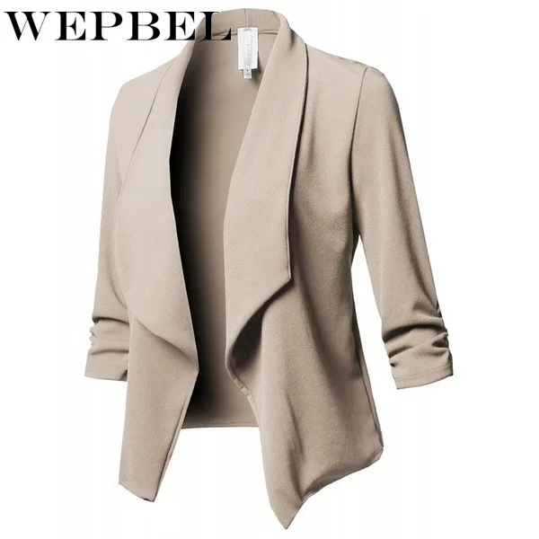 WEPBEL осенний Cueca повседневные Blusas женские куртки Женский Тонкий короткий дизайнерский костюм куртки офисное Женское пальто одежда Vestidos