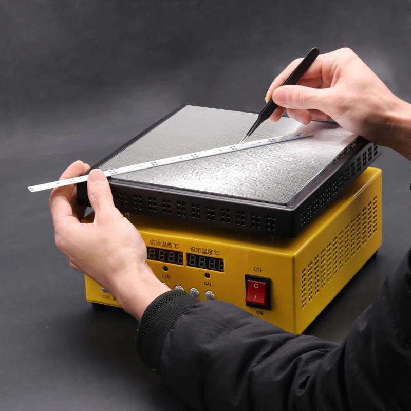 

Platform temperature adjustable aluminum substrate LED lamp bead desoldering station disassembly screen ironing machine
