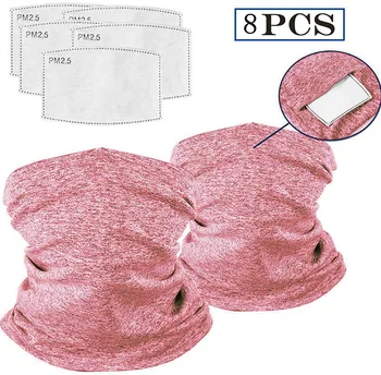 

3UMeter Scarf Bandanas Neck Gaiter with Safety Carbon Filters Multi-purpose Face Cover For Men women Sports/Outdoors