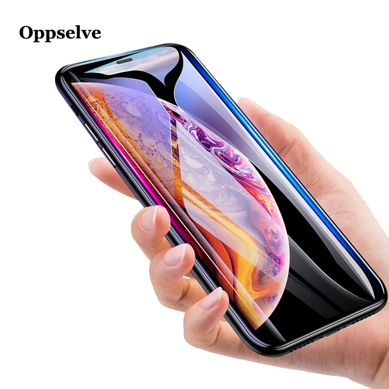 

Oppselve Orginal Touch 5D Tempered Glass For iPhone 11 Pro X XS Max XR S Full Cover Screen Protector For iPhone 8 7 Plus Film