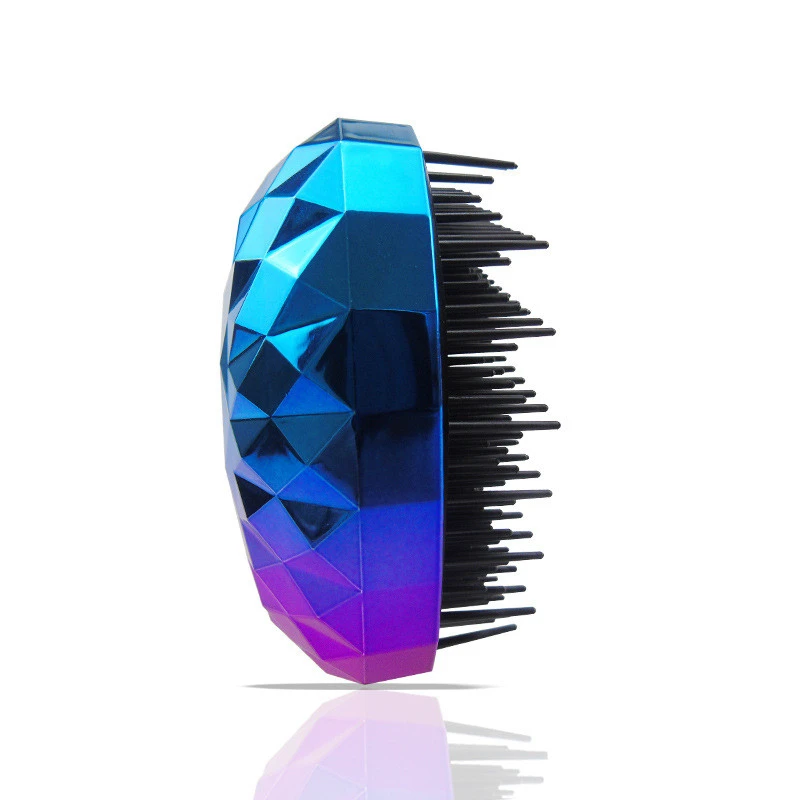 

Portable Comb Anti-static Hair Brush Handle Tangle Detangling Comb Shower Electroplate Massage Comb Salon Hair Styling Tool