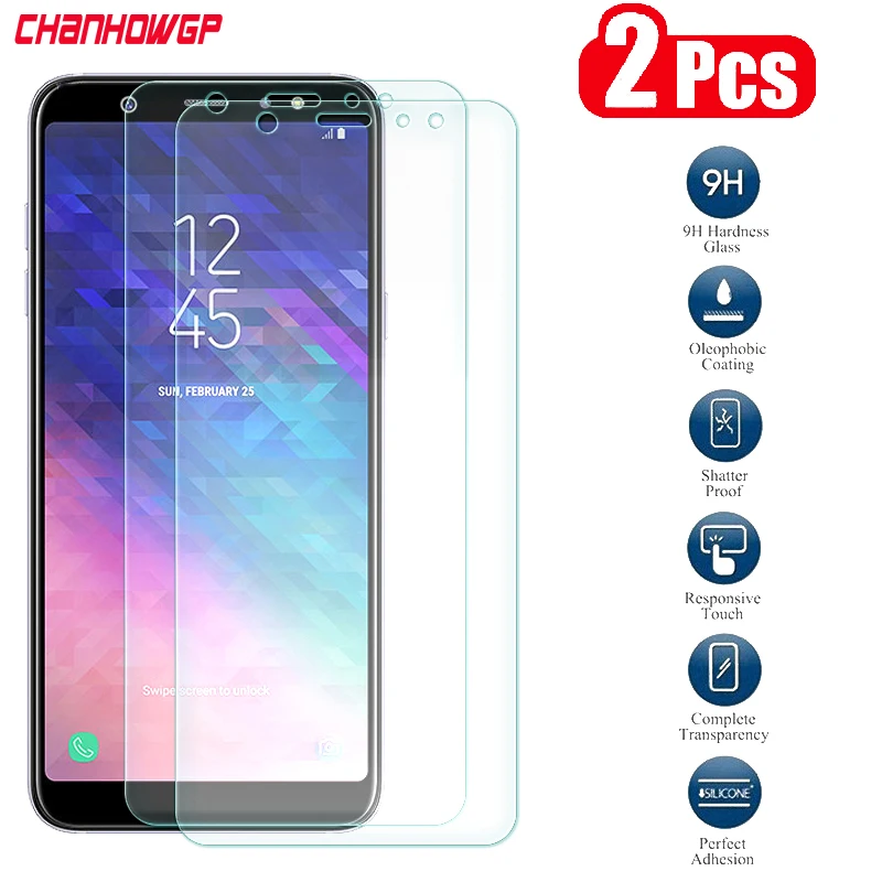 Закаленное стекло для Samsung Galaxy A6 2018 A600 Защитная пленка экрана Plus A605 2 шт. |