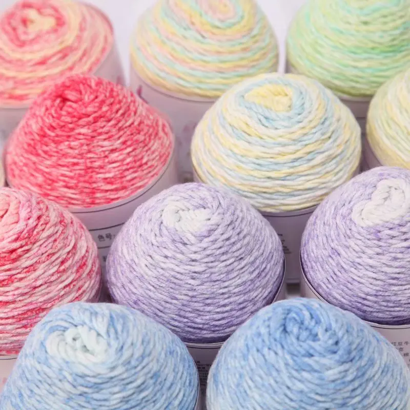 Soft Milk Cotton Yarn For Baby Hand Knitting Crochet Yarn for DIY Sweater Sock Scarf Hat