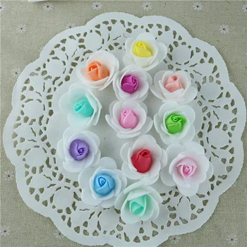

300 piezas Mini flor Artificial de encaje de espuma para casa boda DIY Garland decoración de artesanía flores falsas regalo Scra