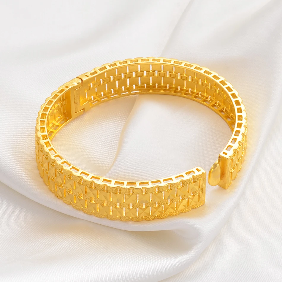 Anniyo 4 шт. Эфиопский золотой браслет для женщин Дубай невесты браслеты Африканский Золотой цвет ювелирные изделия Ближний Восток свадебный подарок#225106