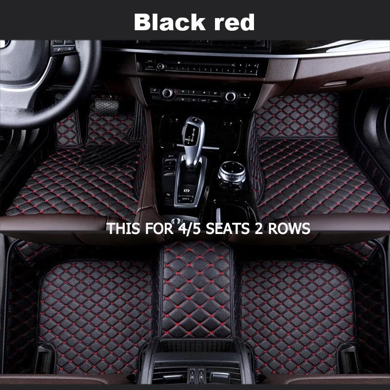 5 seats 2 rows Пользовательские автомобильные коврики для Volkswagen все модели vw Passat Polo golf TIGUAN JETTA Touran Touareg EOS автостайлинг авто коврики - Название цвета: 5 seats 2 rows
