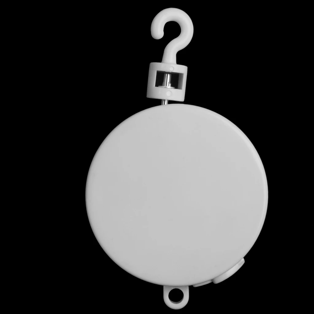 Baby Mobile Crib Bed Bell Kid Toy Wind-Up Movement White Music Box