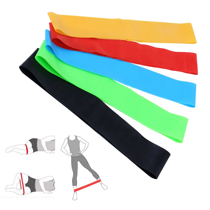 1PC Training Fitness Exercise Gym Strength Resistance Bands Pilates Sport Rubber Mini Crossfit Workout Equipment |