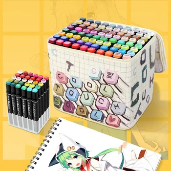 

Sketch Markers Double Head 60/80 Colors Alcohol Based Markers Professional Art Supplies For School Artist Colored Pens for Paint