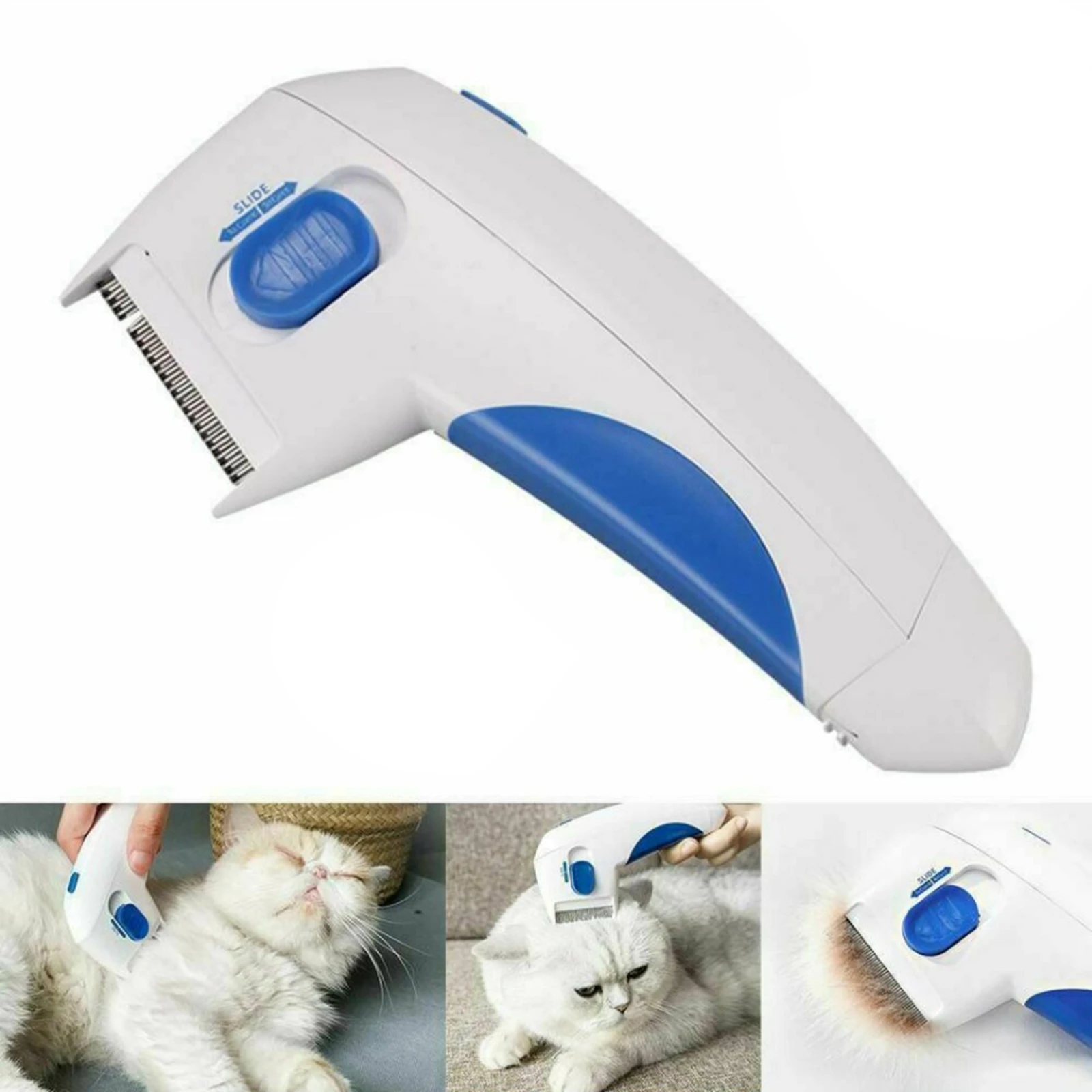 Electric Flea Comb for Dogs & Cats Pet Brush Battery Powered