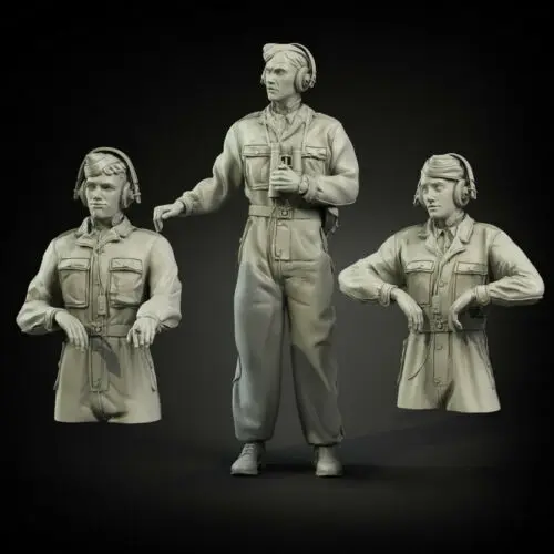 Новая несобранная коллекция 1/35 года старинная танковая Экипировка (3 фигурки)