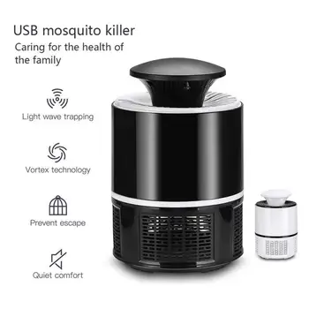 

USB LED Electric Mosquito Insect Killer Fly Zapper Killer UV Lamp Bug Pest Catcher Trap Household Indoor Lamp Summer Helper
