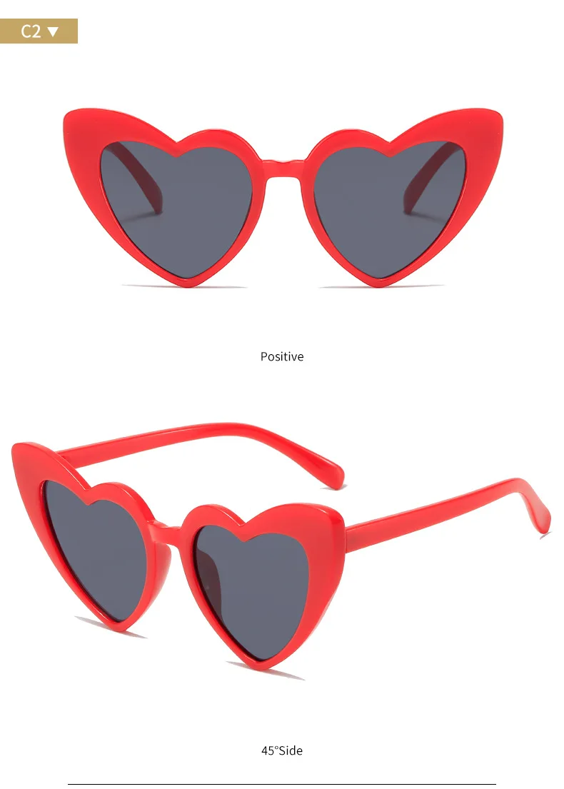 square sunglasses women Fashion Heart Women Sunglasses Personality Big Frame Glitter Pink Sun Shades Glasses 2021 Luxury Brand Eyeglasses UV400 Eyewear sunglasses for women