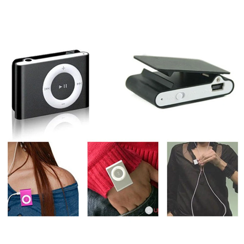 Клип Mp3 плеер зеркало Walkman Спорт Водонепроницаемый мини портативный Lettore